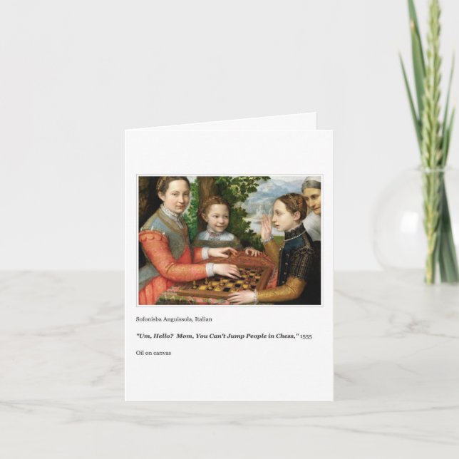 TARJETA DEL DÍA DE LA MADRE DE AJEDREZ (Anverso)