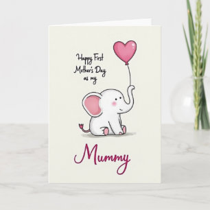 Tarjeta del Día de la Madre de Amor de Elefante Du