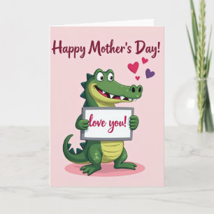 Tarjeta del Día de la Madre de Amor Reptil