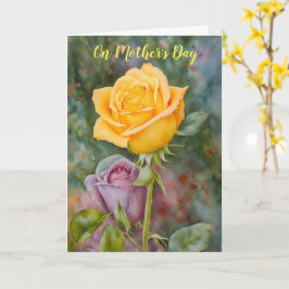 Tarjeta del Día de la Madre de Arte Floral Jardín 