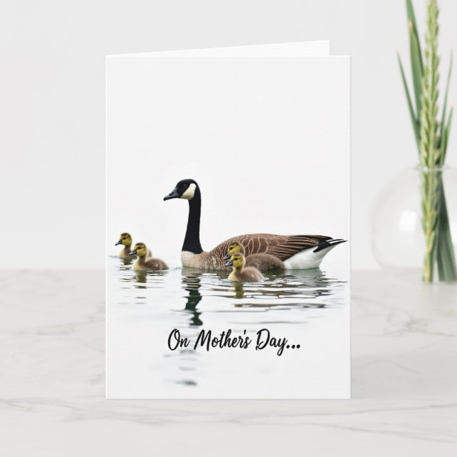 Tarjeta del Día de la Madre de Ave Acuática (Anverso)