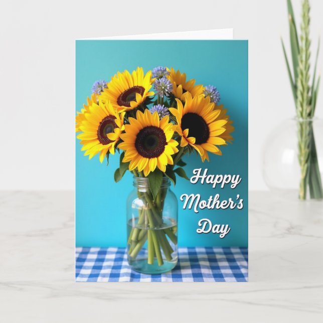 Tarjeta del Día de la Madre de Bright Blooms (Anverso)
