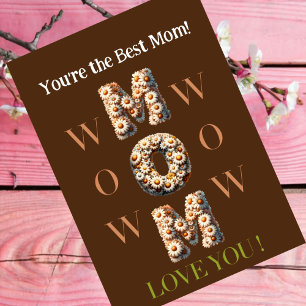 Tarjeta del día de la madre de BROWN con foto, fue