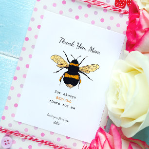 Tarjeta del Día de la Madre de Bumblebee Pun