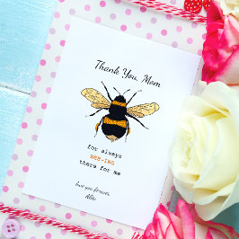 Tarjeta del Día de la Madre de Bumblebee Pun
