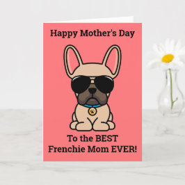 Tarjeta del Día de la Madre de Cachorro Bulldog Fr