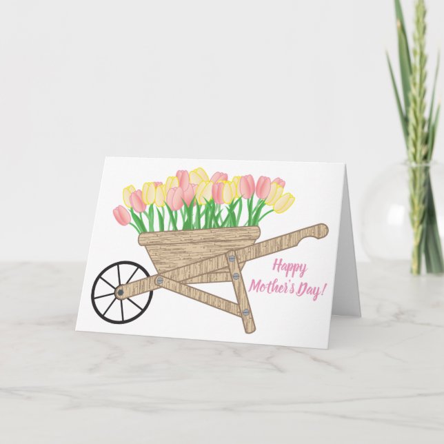 TARJETA DEL DÍA DE LA MADRE DE CARTA FLORAL (Anverso)