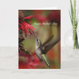 Tarjeta del Día de la Madre de colibrí