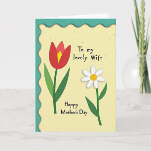 Tarjeta del Día de la Madre de Color Amarillento