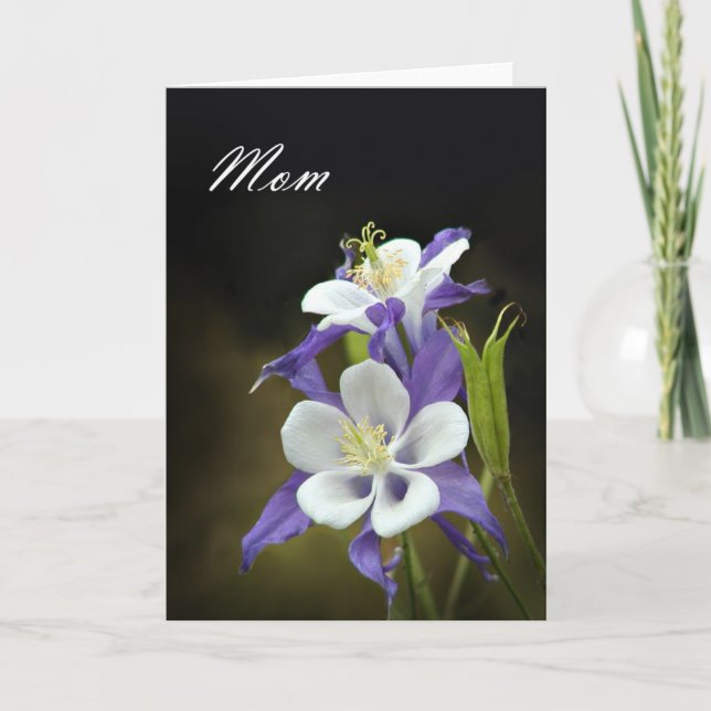 Tarjeta del Día de la Madre de Columbine (Anverso)