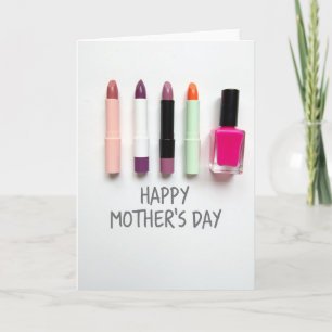 Tarjeta del Día de la Madre de Cosméticos