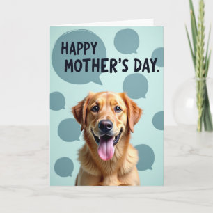 Tarjeta del Día de la Madre de devoción canina