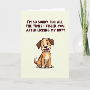 Tarjeta del Día de la Madre de disculpas de perro