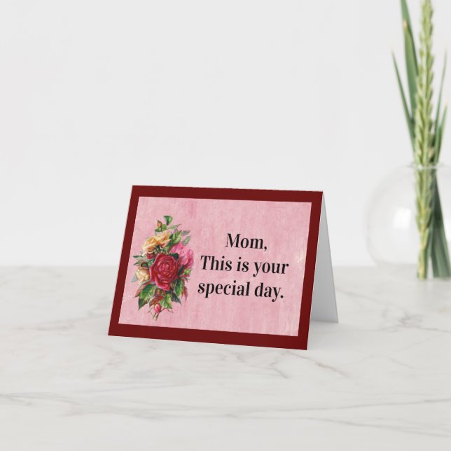 Tarjeta del día de la madre de diversos Rosas (Anverso)