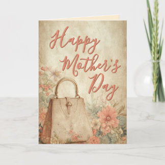 Tarjeta del Día de la Madre de estilo vintage