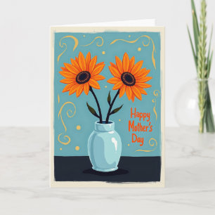 Tarjeta del Día de la Madre de Flor de Naranja