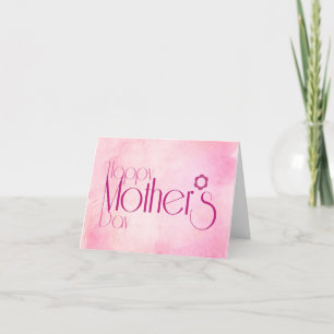Tarjeta del Día de la Madre de Flor Rosa Elegante