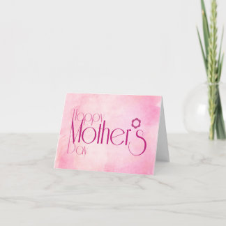 Tarjeta del Día de la Madre de Flor Rosa Elegante