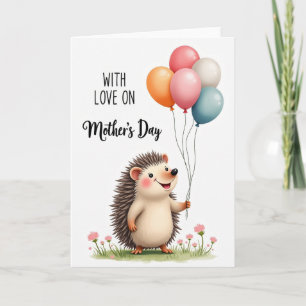 Tarjeta del Día de la Madre de Floral de Erizo