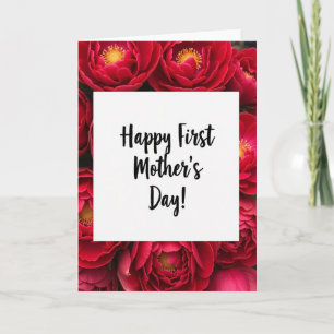 Tarjeta del Día de la Madre de Floral de Terciopel