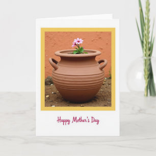 Tarjeta del Día de la Madre de Floral de Terracota