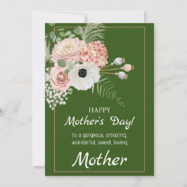Tarjeta del Día de la Madre de Floral Rústico - Fl