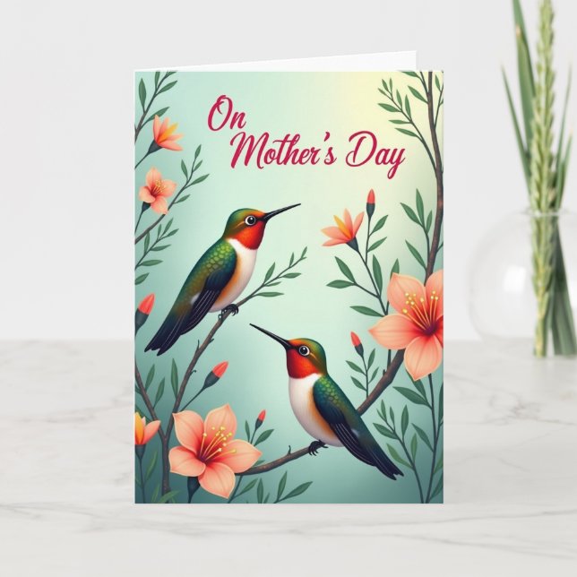 Tarjeta del Día de la Madre de Flores Dulces para  (Anverso)