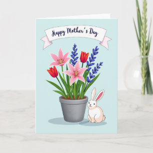 Tarjeta del Día de la Madre de Flores Encantadoras