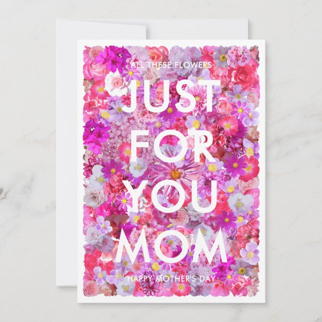 Tarjeta del Día de la Madre de Flores Florales Vib (Anverso)