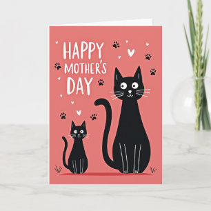Tarjeta del Día de la Madre de Gatitos Adorables