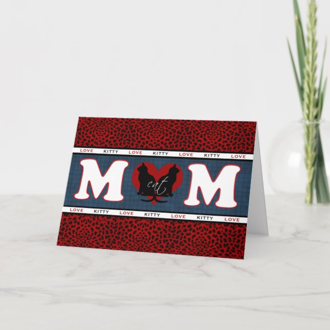 Tarjeta del día de la madre de gato (Anverso)