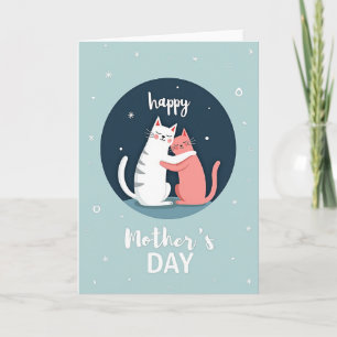 Tarjeta del Día de la Madre de Gato Amoroso