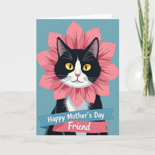 Tarjeta del Día de la Madre de Gato Encantador