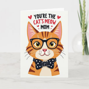 Tarjeta del Día de la Madre de Gato Rayado