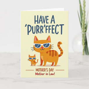 Tarjeta del Día de la Madre de Gatos Pelirrojos