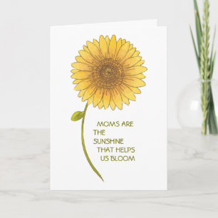 Tarjeta del Día de la Madre de Girasol