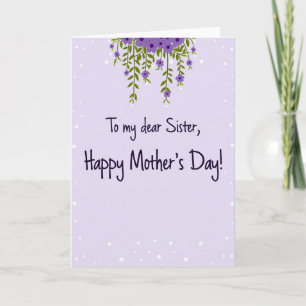 Tarjeta del Día de la Madre de Hermana de Rayas