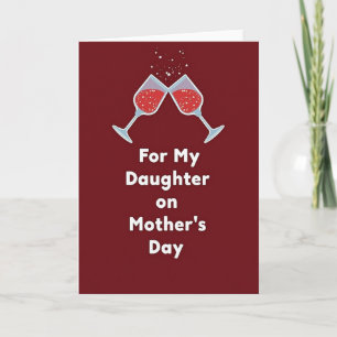 Tarjeta del Día de la Madre de Hija Festiva