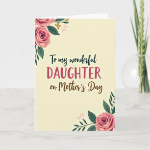 Tarjeta del Día de la Madre de Hijas Primero