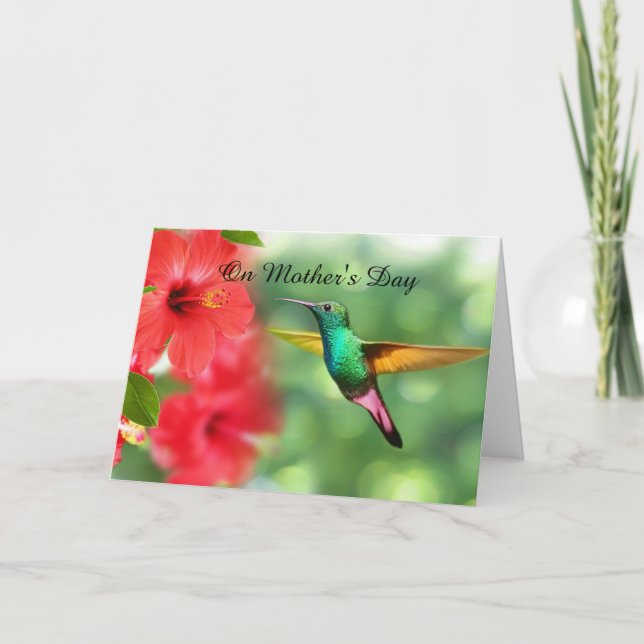 Tarjeta del Día de la Madre de Hummingbird (Anverso)
