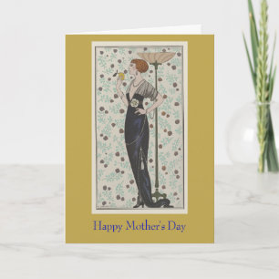 Tarjeta del Día de la Madre de ilustración frances