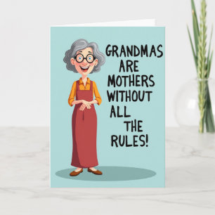 Tarjeta del Día de la Madre de la Abuela Sonriente