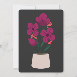 Tarjeta del día de la madre de la cacerola de flor