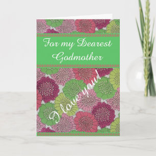 Tarjeta del día de la madre de la diosa - Floral d