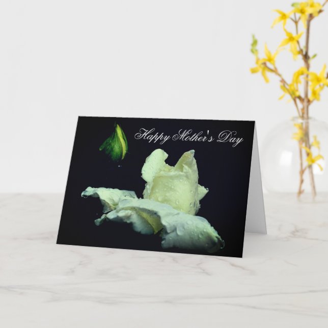 Tarjeta del Día de la Madre de la Flor de Rosebud  (flor amarilla)