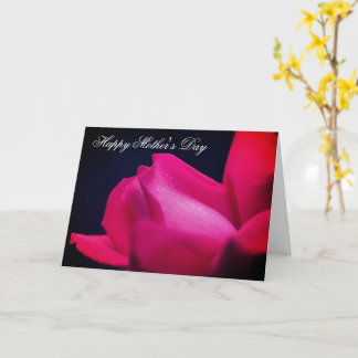 Tarjeta del Día de la Madre de la Flor Rosebud Roj