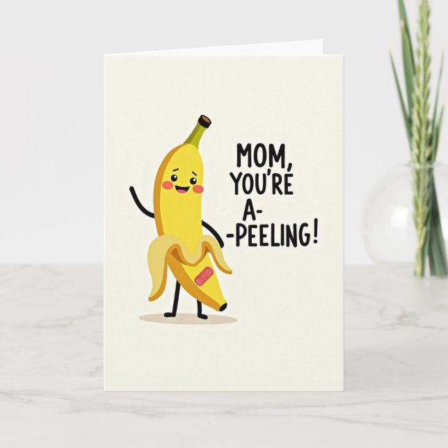 Tarjeta del Día de la Madre de la Fruta Sonriente (Anverso)