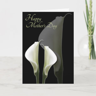Tarjeta del día de la madre de la lirio blanca de