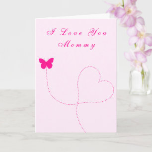 Tarjeta del día de la madre de la mariposa volador