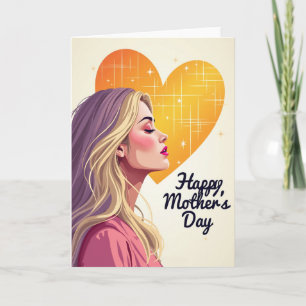Tarjeta del Día de la Madre de la Mujer Dorada